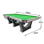 QUESLA 9FT Pockets, Black Play, Bluestone Copper Surface, Oak Accessories Durable Rail, Free Fiber - Table Precision Slate Carbon Billiard Package
