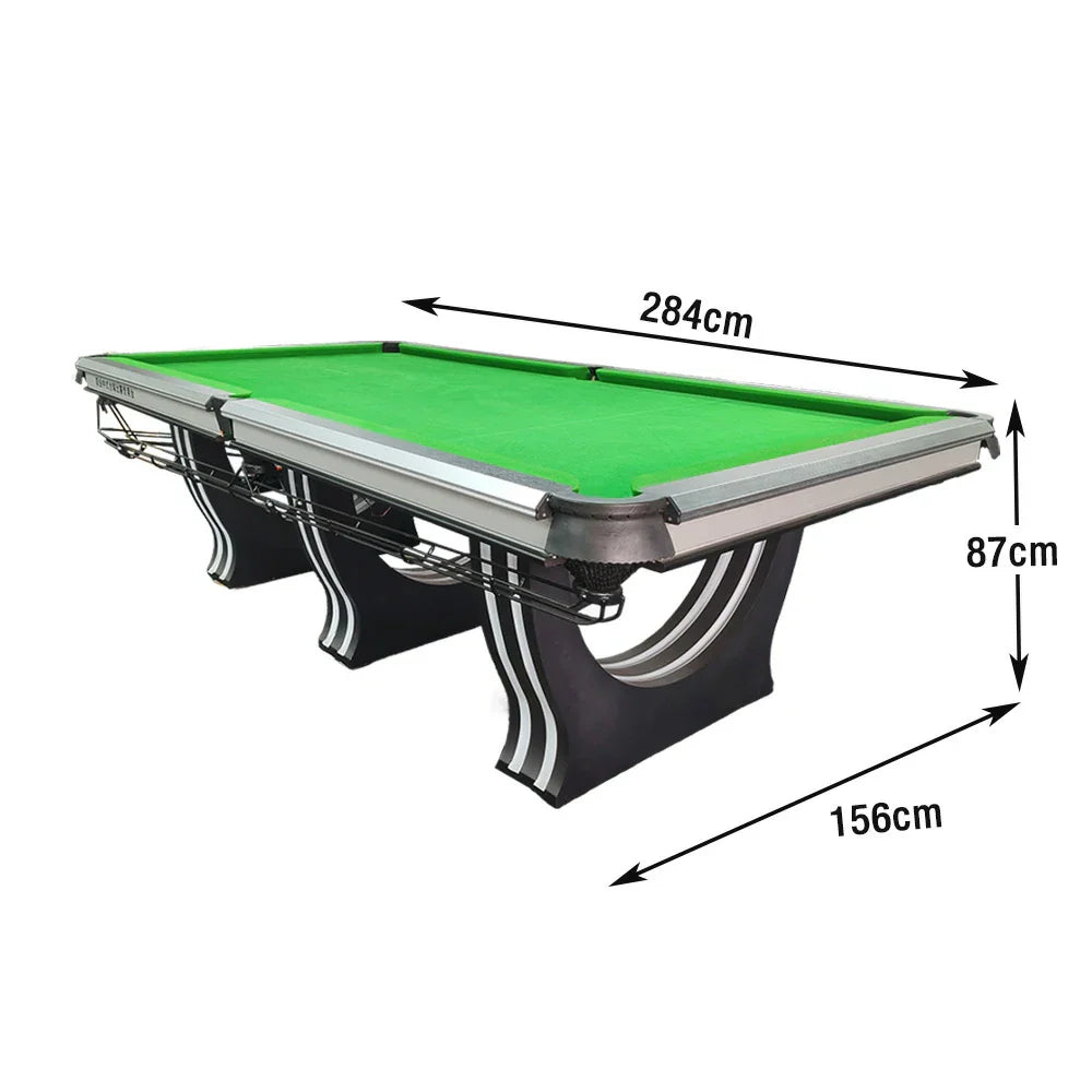 QUESLA 9FT Pockets, Black Play, Bluestone Copper Surface, Oak Accessories Durable Rail, Free Fiber - Table Precision Slate Carbon Billiard Package