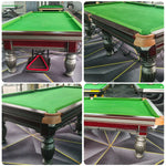 QUESLA 9FT Pockets, - Free Durable Billiard Accessories Solid Slate Surface, Copper Table Oak Bluestone Frame, Package