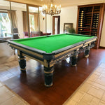 QUESLA 9FT Slate Copper Bluestone Table Solid Accessories Oak Billiard Durable - Free Frame, Pockets, Surface, Package