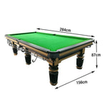 QUESLA 9FT Slate Copper Bluestone Table Solid Accessories Oak Billiard Durable - Free Frame, Pockets, Surface, Package