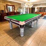 QUESLA 9FT Free Accents, Style, - Billiard Minimalist with Sleek Accessories Decorative, and Table Silver Nordic Functional Design Package