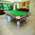 QUESLA 9FT Free Accents, Style, - Billiard Minimalist with Sleek Accessories Decorative, and Table Silver Nordic Functional Design Package