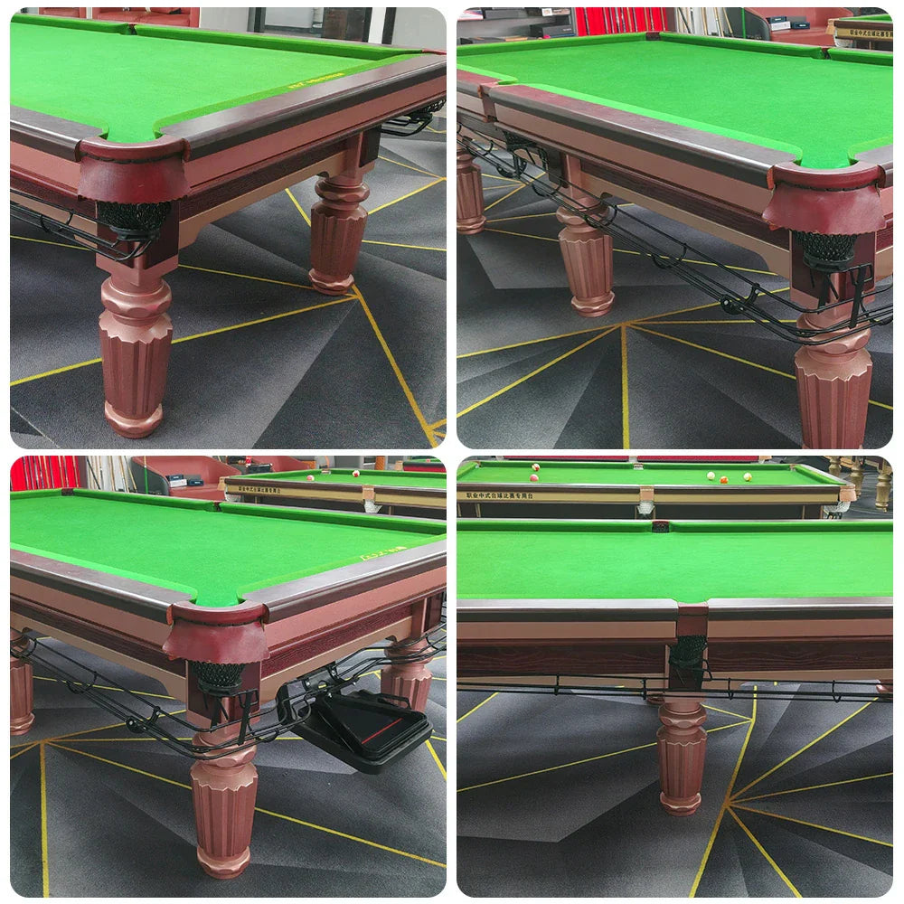 QUESLA 9FT - Reddish-Brown Accessories Functional Nordic Style, Frame, Free Design, Billiard and Decorative, Table Sleek Package
