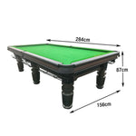 QUESLA 9FT Durable Surface, Bluestone Package - Precision Oak Table Copper Free Slate Billiard - Solid Accessories Pockets, Frame, Play, Grey