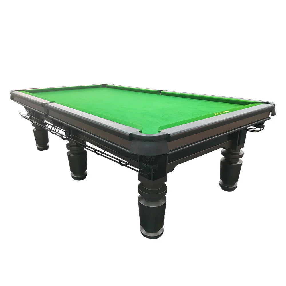 QUESLA 9FT Durable Surface, Bluestone Package - Precision Oak Table Copper Free Slate Billiard - Solid Accessories Pockets, Frame, Play, Grey