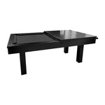 QUESLA 7FT - Billiard /Dining Pool Luxurious Slate Table / Accessories Black Free Frame