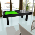 QUESLA 7FT - Billiard /Dining Pool Luxurious Slate Table / Accessories Black Free Frame