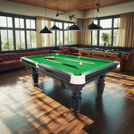 QUESLA 4cm Wooden Slate Handrail Pool 7FT Thickness Luxurious Table