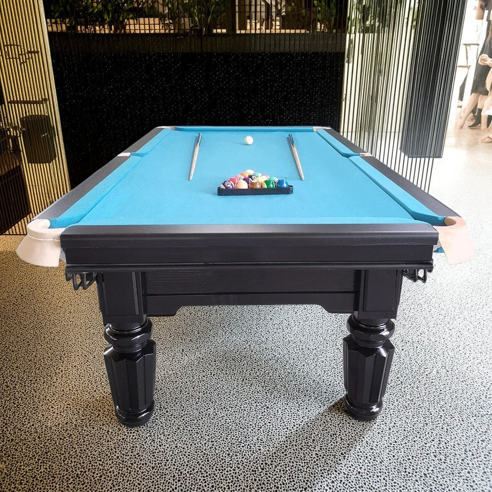 QUESLA 4.5cm Thickness Slate Steel Pool 8FT Handrail Luxurious Table