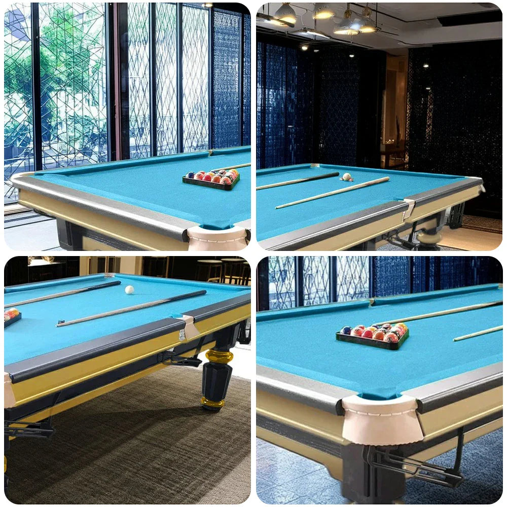 QUESLA 4.5cm Brass Thickness Pool Luxury Billiard Handrail Steel Snooker Elegant Table Slate 8FT with Detailing