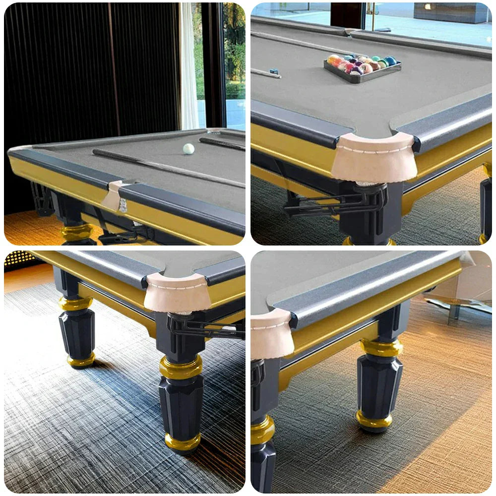 QUESLA 4.5cm Brass Thickness Pool Luxury Billiard Handrail Steel Snooker Elegant Table Slate 8FT with Detailing