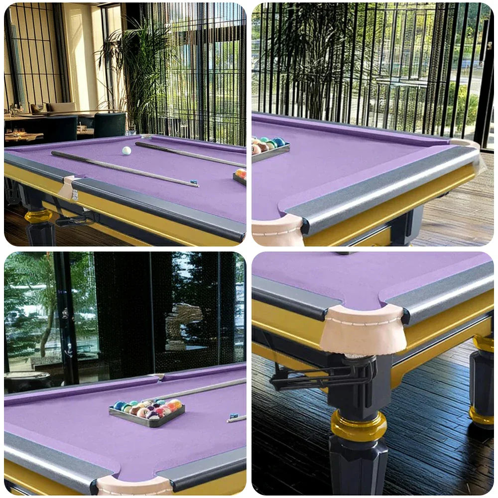 QUESLA 4.5cm Brass Thickness Pool Luxury Billiard Handrail Steel Snooker Elegant Table Slate 8FT with Detailing