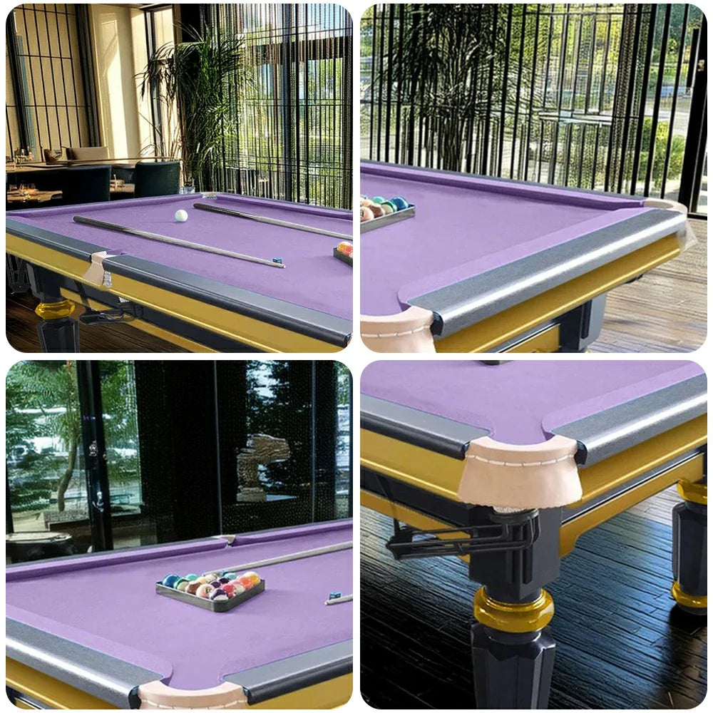 QUESLA 4.5cm Brass Thickness Pool Luxury Billiard Handrail Steel Snooker Elegant Table Slate 8FT with Detailing
