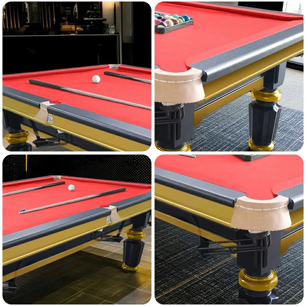 QUESLA 4.5cm Brass Thickness Pool Luxury Billiard Handrail Steel Snooker Elegant Table Slate 8FT with Detailing