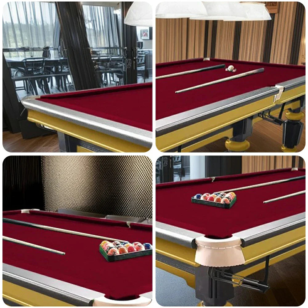 QUESLA 4.5cm with Pool Steel Elegant 9FT Thickness Slate Billiard Snooker Luxury Brass Handrail Table Detailing