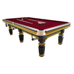 QUESLA 4.5cm with Pool Steel Elegant 9FT Thickness Slate Billiard Snooker Luxury Brass Handrail Table Detailing
