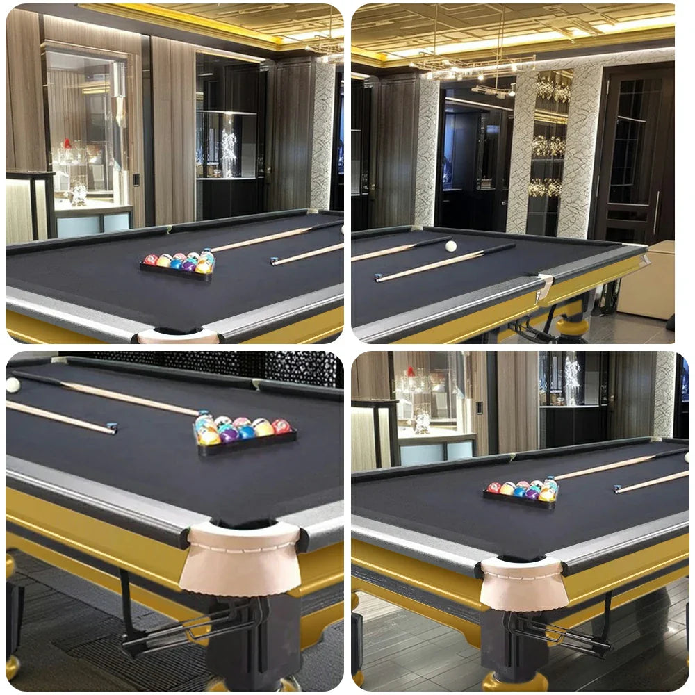 QUESLA 4.5cm with Pool Steel Elegant 9FT Thickness Slate Billiard Snooker Luxury Brass Handrail Table Detailing