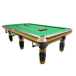 QUESLA 4.5cm with Pool Steel Elegant 9FT Thickness Slate Billiard Snooker Luxury Brass Handrail Table Detailing