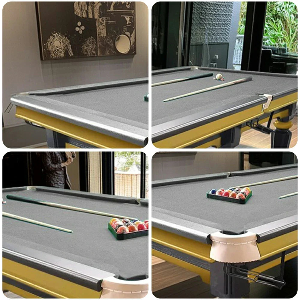QUESLA 4.5cm with Pool Steel Elegant 9FT Thickness Slate Billiard Snooker Luxury Brass Handrail Table Detailing