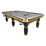 QUESLA 4.5cm with Pool Steel Elegant 9FT Thickness Slate Billiard Snooker Luxury Brass Handrail Table Detailing