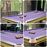 QUESLA 4.5cm with Pool Steel Elegant 9FT Thickness Slate Billiard Snooker Luxury Brass Handrail Table Detailing