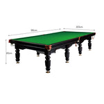 QUESLA 45mm 12FT Table Thickness Luxury - Snooker/Billiard Slate Black&Green