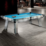 QUESLA L041 Tempered 7/8/9FT Glass Table Top Billiard Marble Transparent Frame