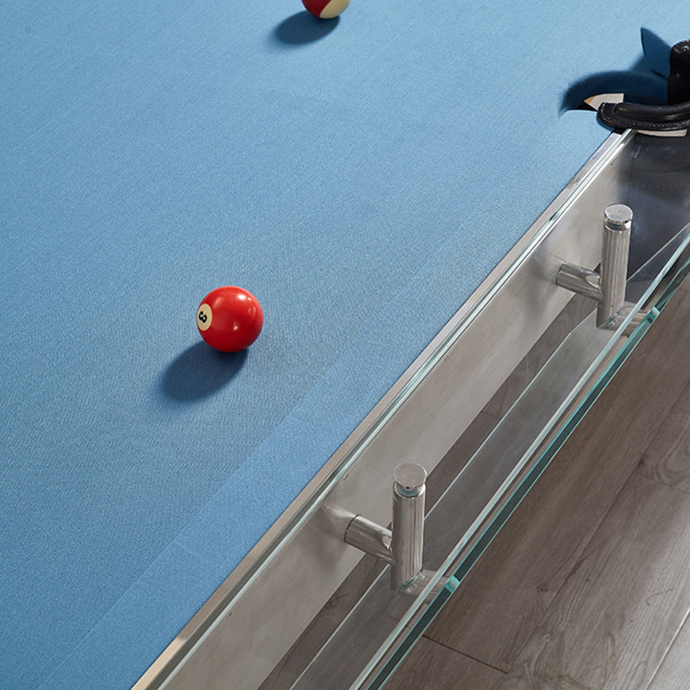 QUESLA L041 Tempered 7/8/9FT Glass Table Top Billiard Marble Transparent Frame