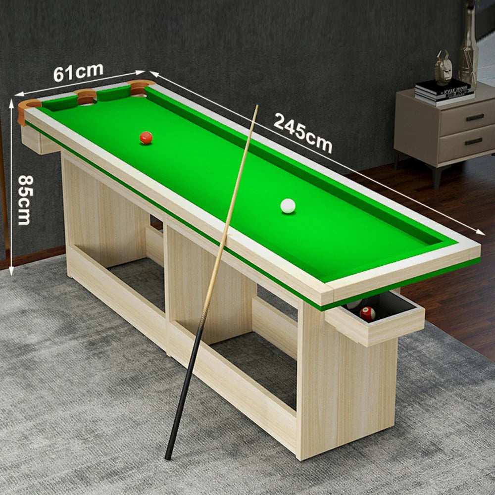 CUETIQ Return MDF 2-IN-1 Billiard Training Table/Dining Table Ball - Pool Table Auto Green
