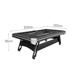 CUETIQ 3-in-1 Space-Saving, - Table Office - Combo Tennis, Durable, Billiards, Modern Table 7FT Iron-Leg Pool Desk Design