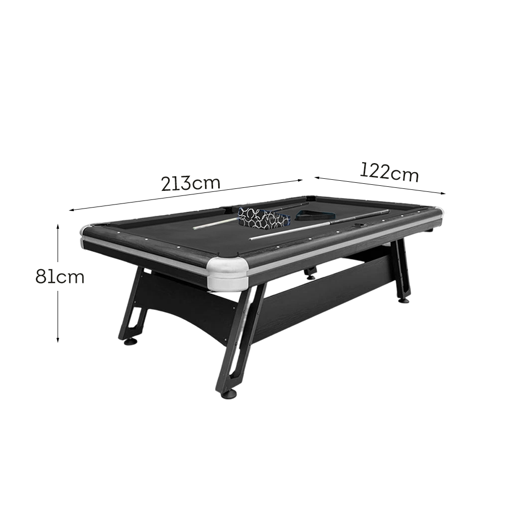 CUETIQ 3-in-1 Space-Saving, - Table Office - Combo Tennis, Durable, Billiards, Modern Table 7FT Iron-Leg Pool Desk Design