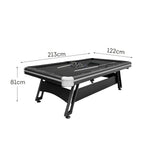 CUETIQ 7FT Heavy-Duty Billiards Pool Professional Luxury Frame, Table, Space-Saving Modern - Table Iron-Leg Design