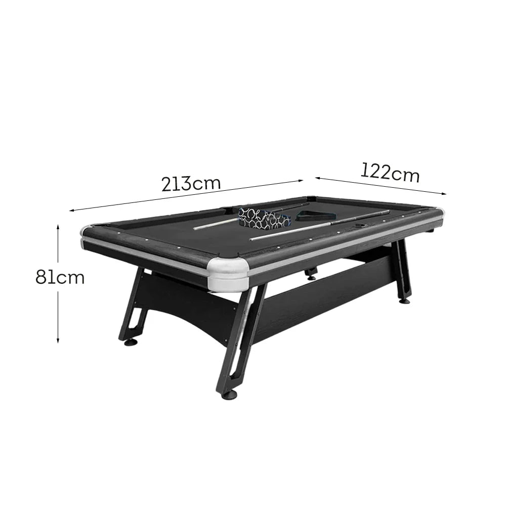 CUETIQ 7FT Heavy-Duty Billiards Pool Professional Luxury Frame, Table, Space-Saving Modern - Table Iron-Leg Design