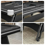 CUETIQ 9FT Table Professional Heavy-Duty - Luxury Frame, Table, Space-Saving Billiards Pool Modern Iron-Leg Design