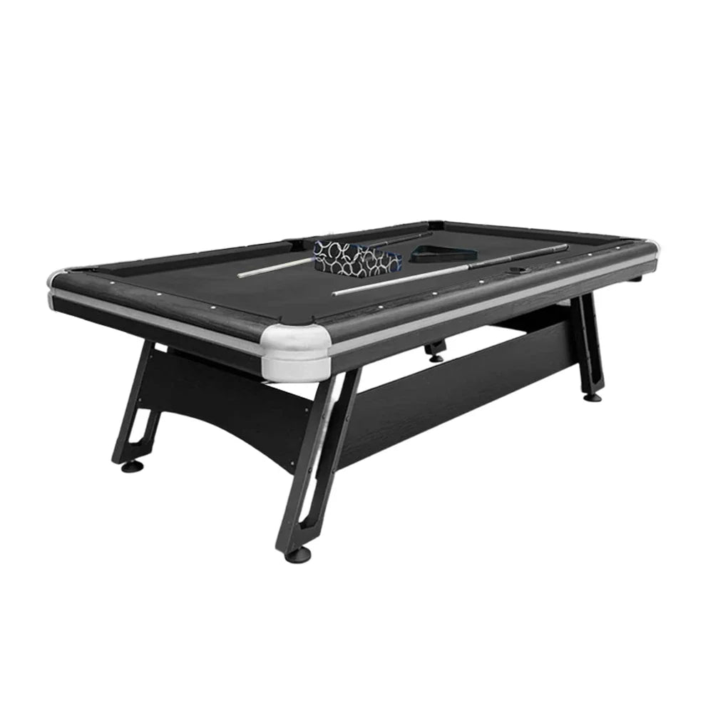 CUETIQ 9FT Table Professional Heavy-Duty - Luxury Frame, Table, Space-Saving Billiards Pool Modern Iron-Leg Design