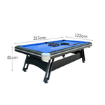 CUETIQ 7FT Heavy-Duty Billiards Pool Professional Luxury Frame, Table, Space-Saving Modern - Table Iron-Leg Design