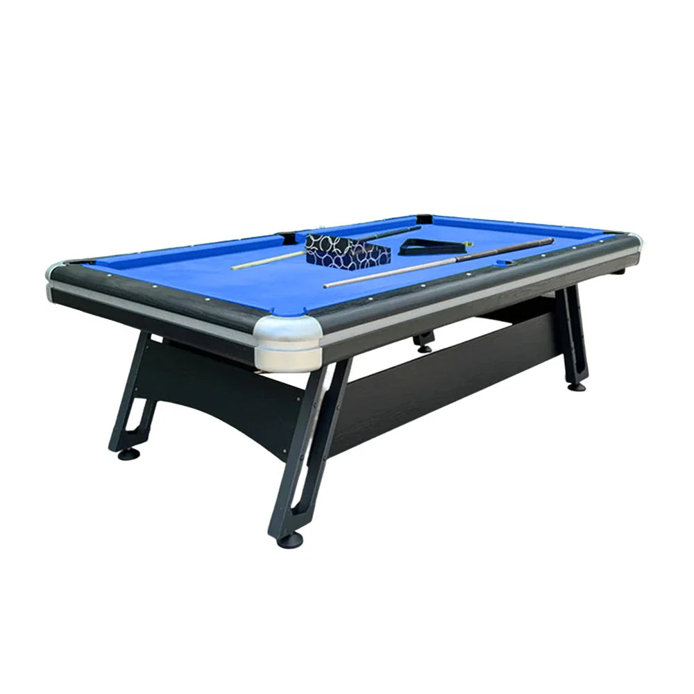 CUETIQ 9FT Table Professional Heavy-Duty - Luxury Frame, Table, Space-Saving Billiards Pool Modern Iron-Leg Design