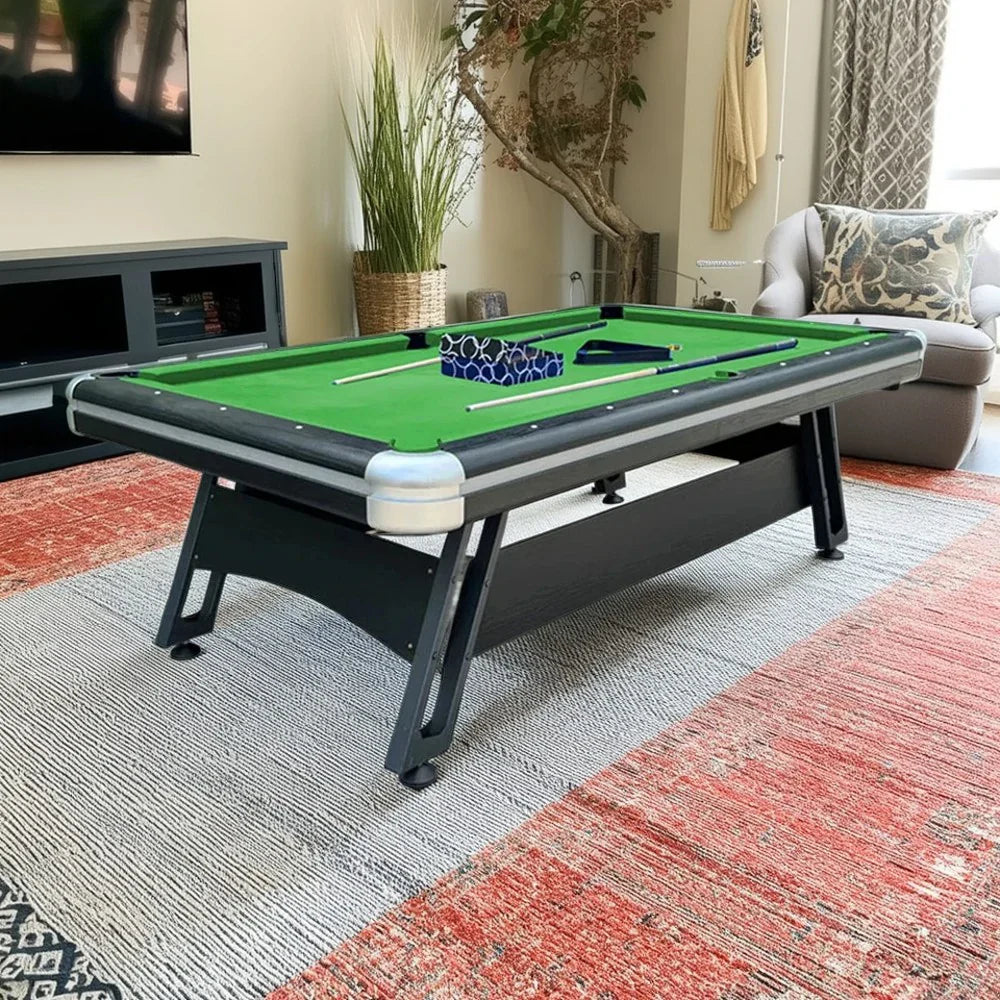 CUETIQ 8FT Frame, Space-Saving Table, Luxury Professional Heavy-Duty Table Iron-Leg Billiards Modern Pool - Design