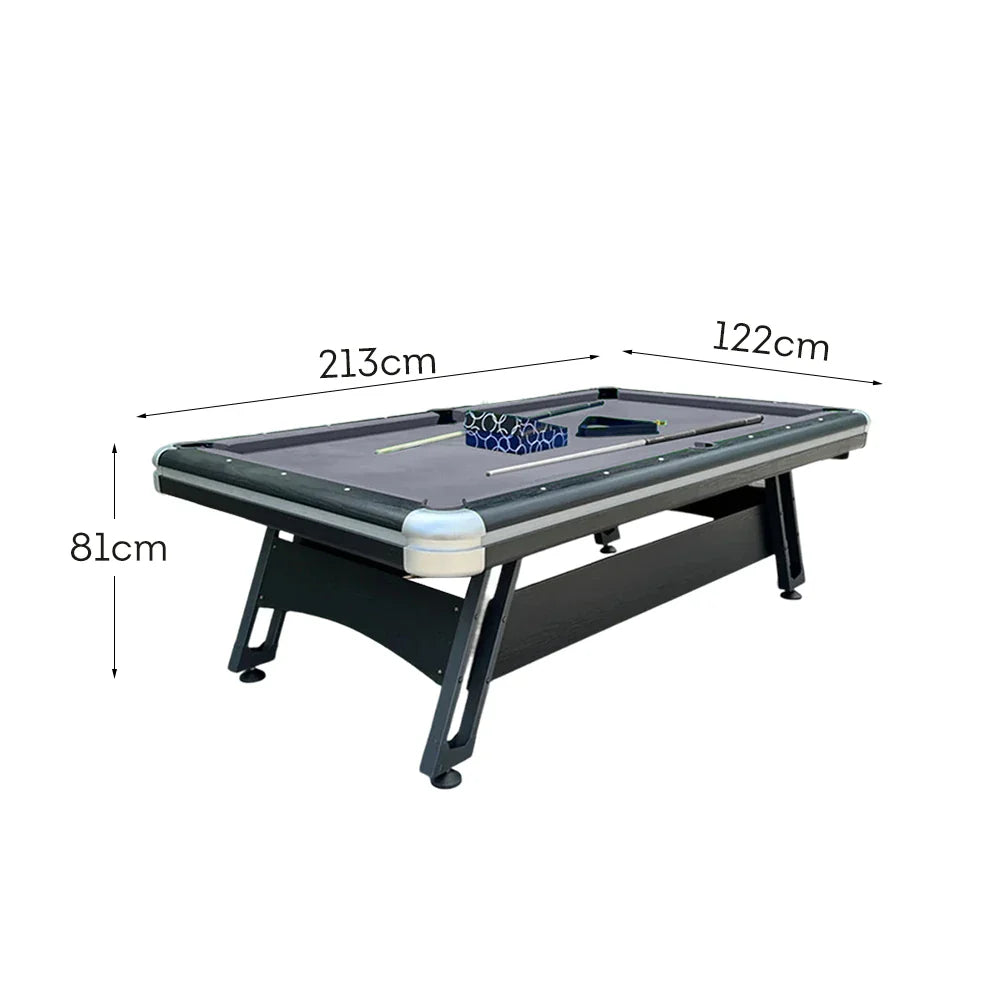 CUETIQ 7FT Heavy-Duty Billiards Pool Professional Luxury Frame, Table, Space-Saving Modern - Table Iron-Leg Design