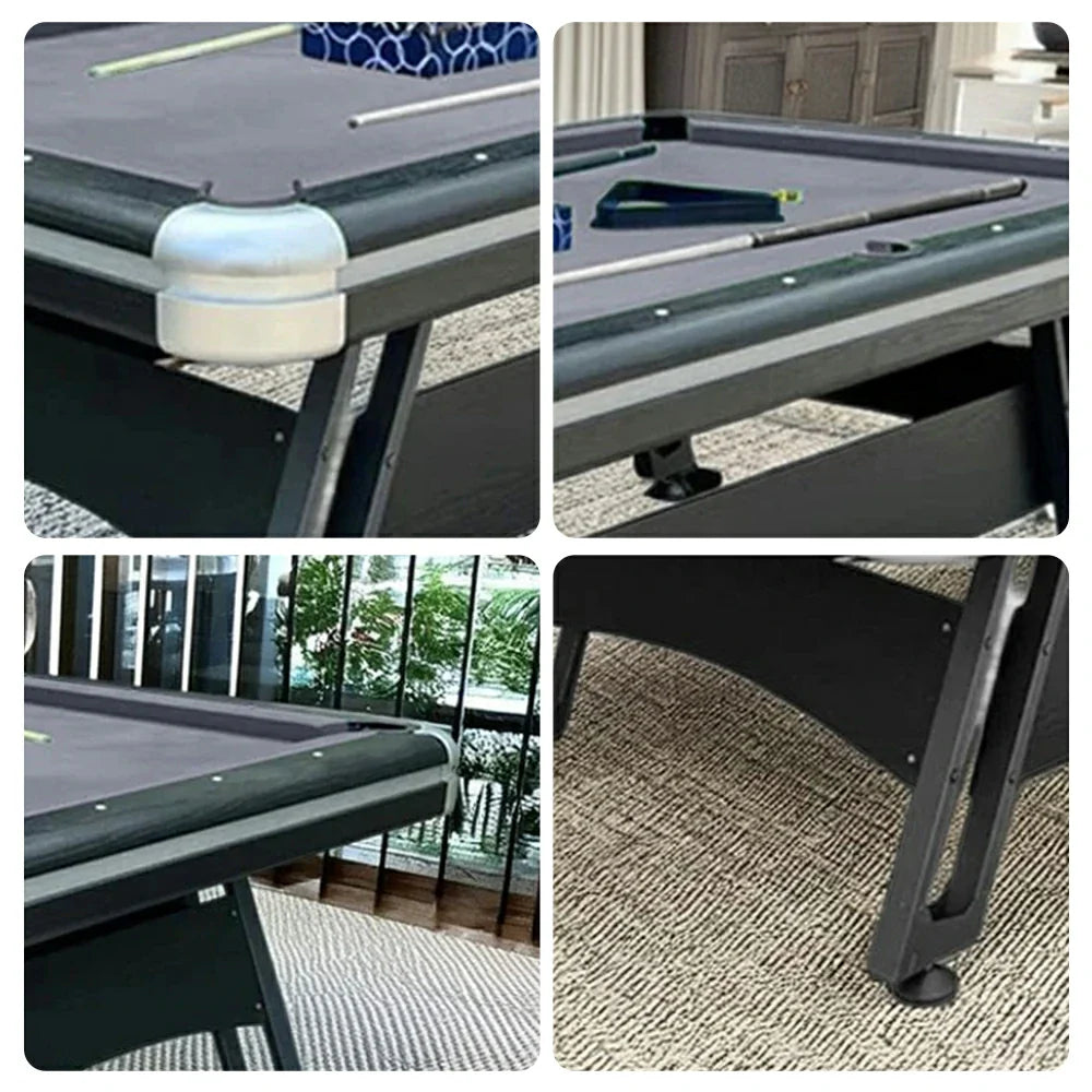 CUETIQ 7FT Heavy-Duty Billiards Pool Professional Luxury Frame, Table, Space-Saving Modern - Table Iron-Leg Design