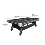 CUETIQ 8FT Frame, Space-Saving Table, Luxury Professional Heavy-Duty Table Iron-Leg Billiards Modern Pool - Design