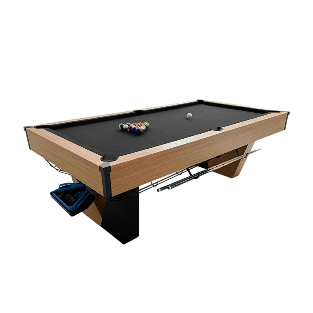 CUETIQ 9FT Professional-Grade Heavy-Duty Automatic Black Pool Marble Modern Table Build, - Ball Return, Luxury Frame, Design