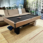 CUETIQ 9FT Professional-Grade Heavy-Duty Automatic Black Pool Marble Modern Table Build, - Ball Return, Luxury Frame, Design