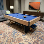 CUETIQ 9FT Professional-Grade Heavy-Duty Automatic Black Pool Marble Modern Table Build, - Ball Return, Luxury Frame, Design