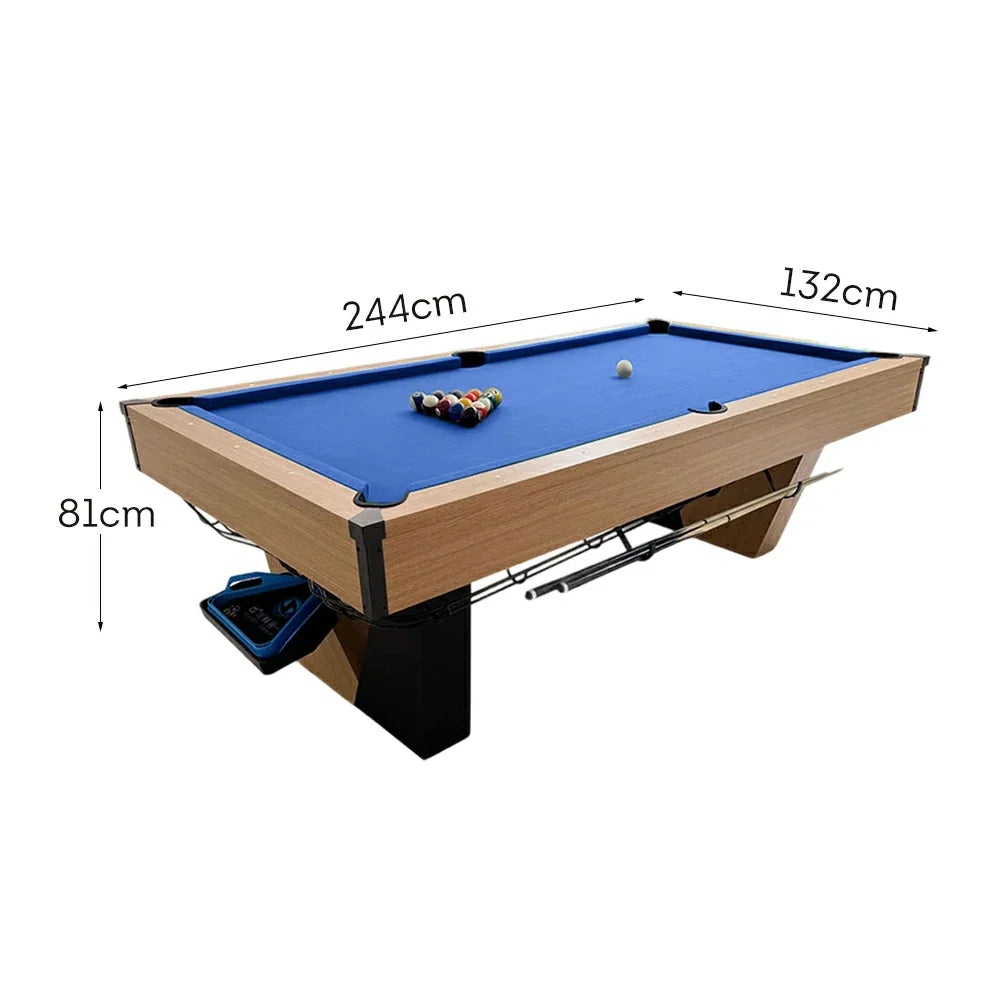 CUETIQ 8FT Automatic Ball Marble - Modern Black Build, Professional-Grade Table Heavy-Duty Frame, Luxury Return, Pool Design
