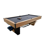 CUETIQ 8FT Automatic Ball Marble - Modern Black Build, Professional-Grade Table Heavy-Duty Frame, Luxury Return, Pool Design