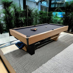 CUETIQ 8FT Automatic Ball Marble - Modern Black Build, Professional-Grade Table Heavy-Duty Frame, Luxury Return, Pool Design