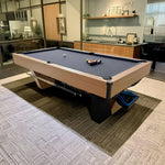 CUETIQ 9FT Professional-Grade Heavy-Duty Automatic Black Pool Marble Modern Table Build, - Ball Return, Luxury Frame, Design