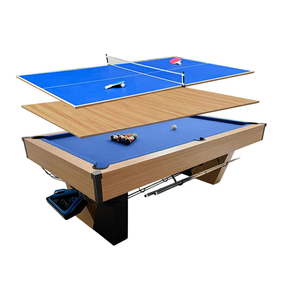 CUETIQ 8FT Pool - Ball Multi-Function Automatic Marble 3-in-1 Table Return, Black Design